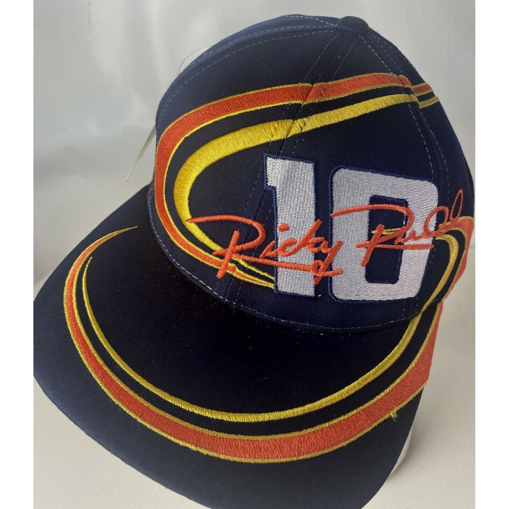 Vintage NASCAR Hat Cap Ricky Rudd #10 Tide Racing Big  Print NEW Deadstock